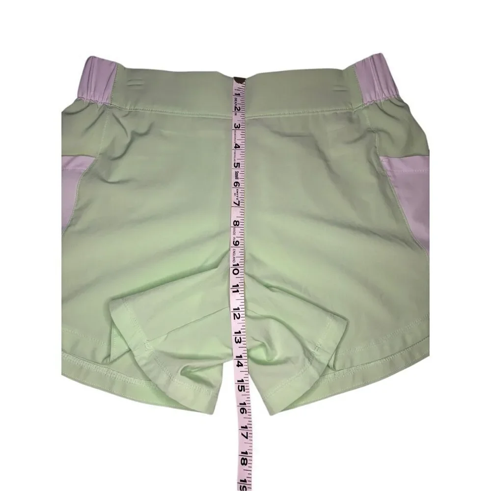 Columbia Hike Colorblock shorts with white side pockets - lime green - L